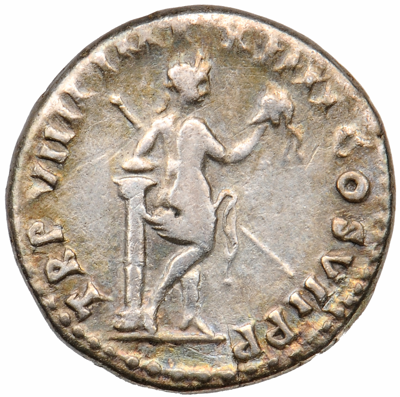 RIC II, Part 1 (second edition) Titus 34 Titus reverse, Venus standing right, resting on column, holding helmet and spear