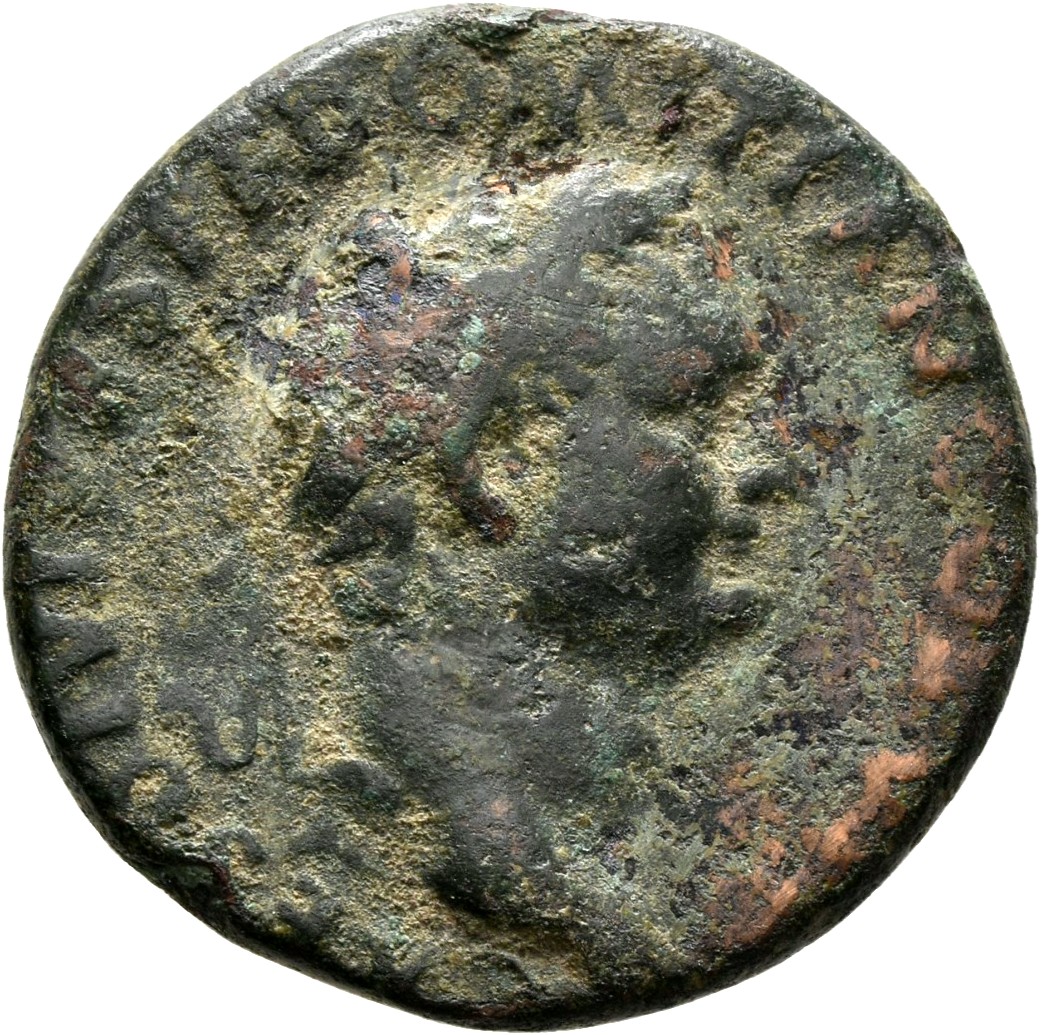 RIC II, Part 1 (second edition) Titus 347 (as) Titus obverse, Head of Domitian, laureate, right