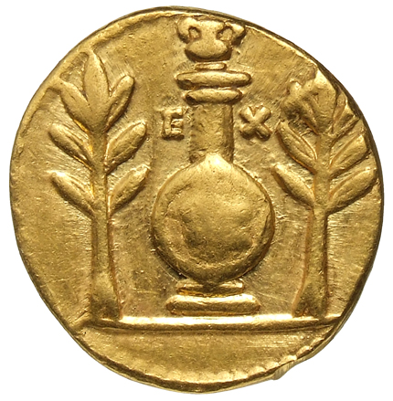 RIC II, Part 1 (second edition) Titus 358 Titus reverse, Round shield, inscribed S C, set on low column, on which stands u...