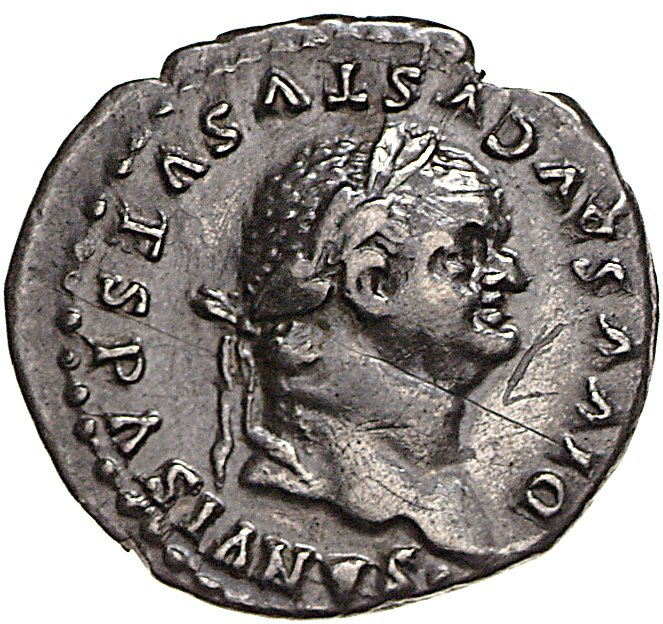 RIC II, Part 1 (second edition) Titus 361 Titus obverse, Head of Divus Vespasian, laureate, right