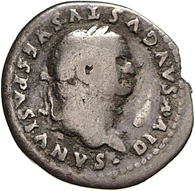 RIC II, Part 1 (second edition) Titus 361 Titus obverse, Head of Divus Vespasian, laureate, right
