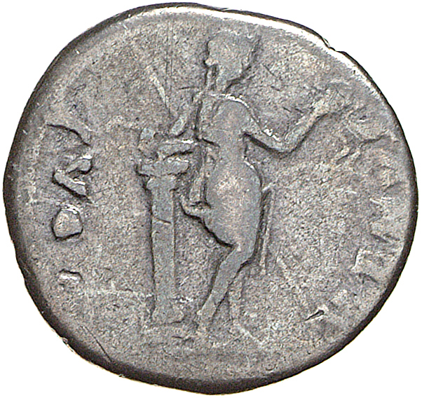 RIC II, Part 1 (second edition) Titus 387 Titus reverse, Venus, naked to waist, standing right, resting left elbow on colu...