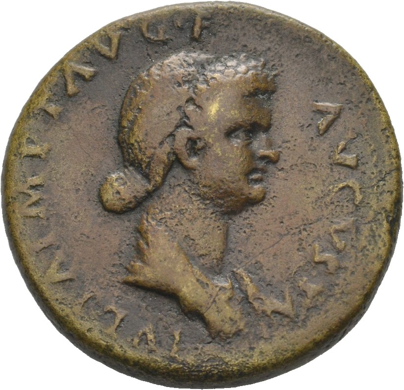 RIC II, Part 1 (second edition) Titus 397 Titus obverse, Bust of Julia Titi, draped, right; hair bundled high in front and...
