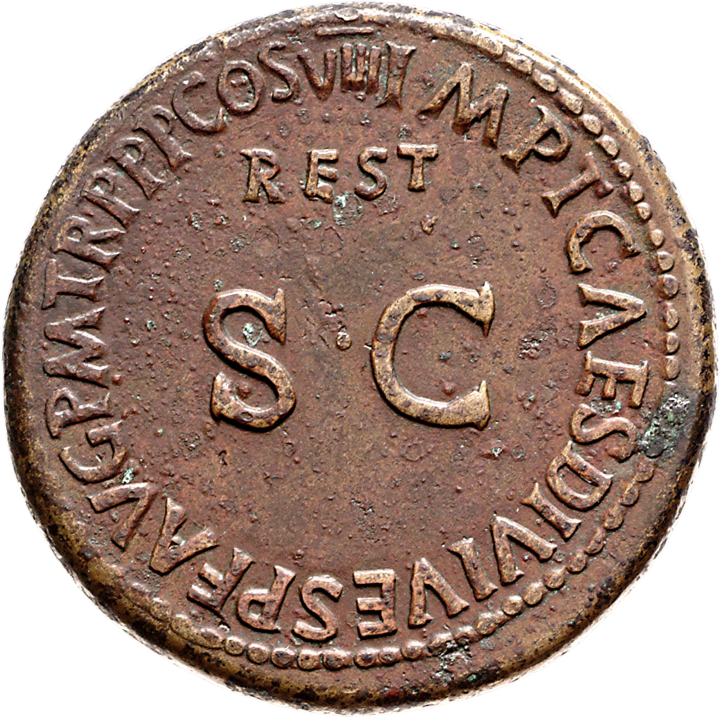 RIC II, Part 1 (second edition) Titus 410 Titus reverse, Legend surrounding large S C