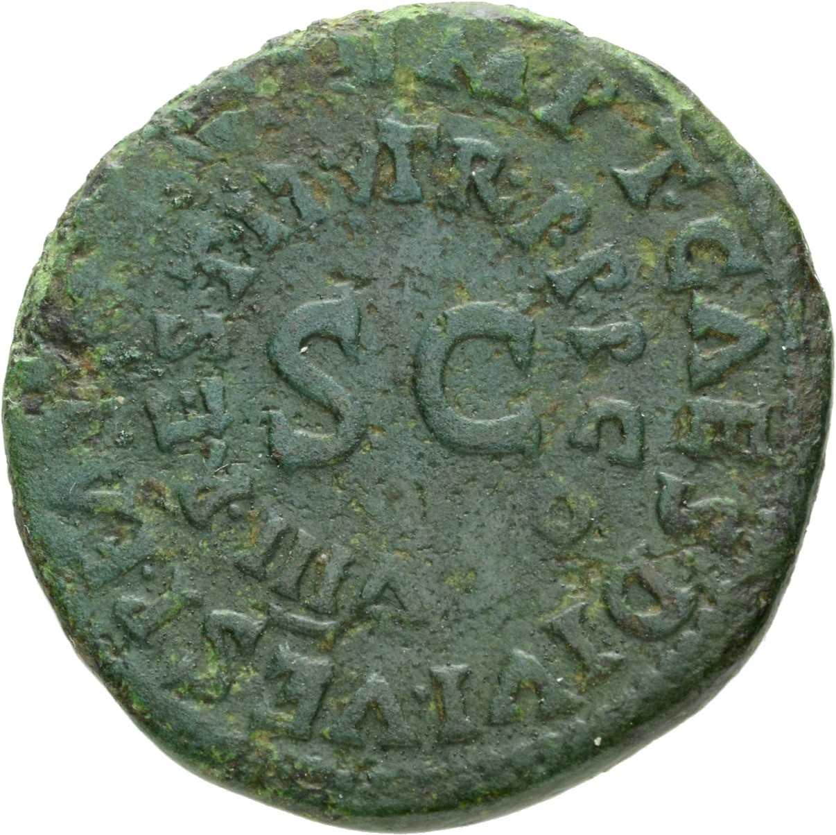 RIC II, Part 1 (second edition) Titus 414 Titus reverse, Legend surrounding large S C