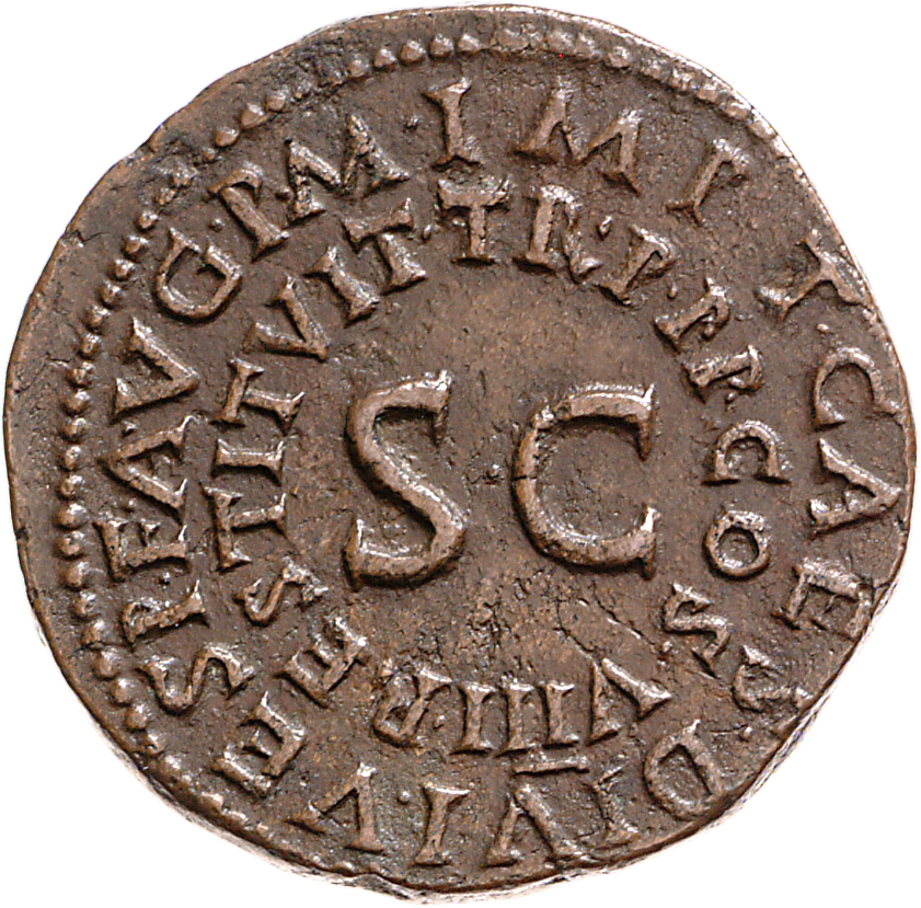 RIC II, Part 1 (second edition) Titus 418 Titus reverse, Legend surrounding large S C