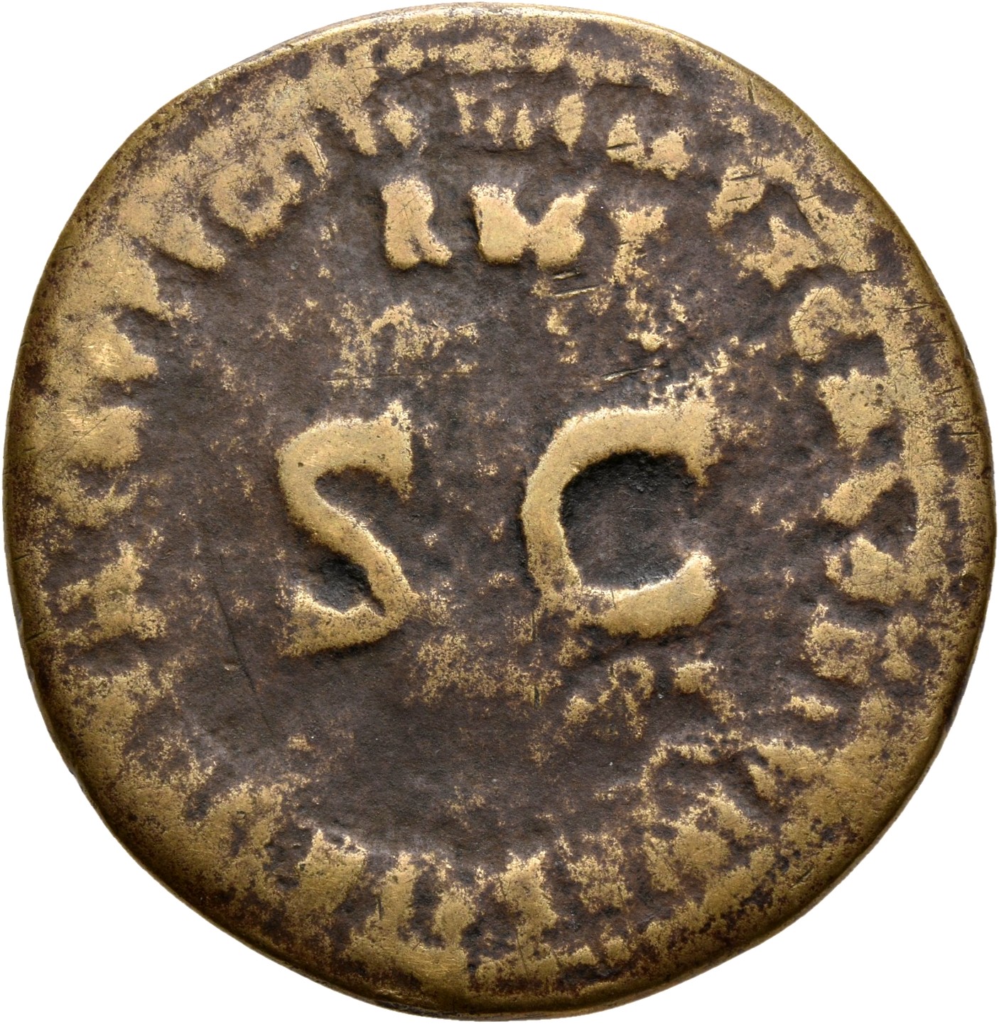 RIC II, Part 1 (second edition) Titus 419 Titus reverse, Legend surrounding large S C