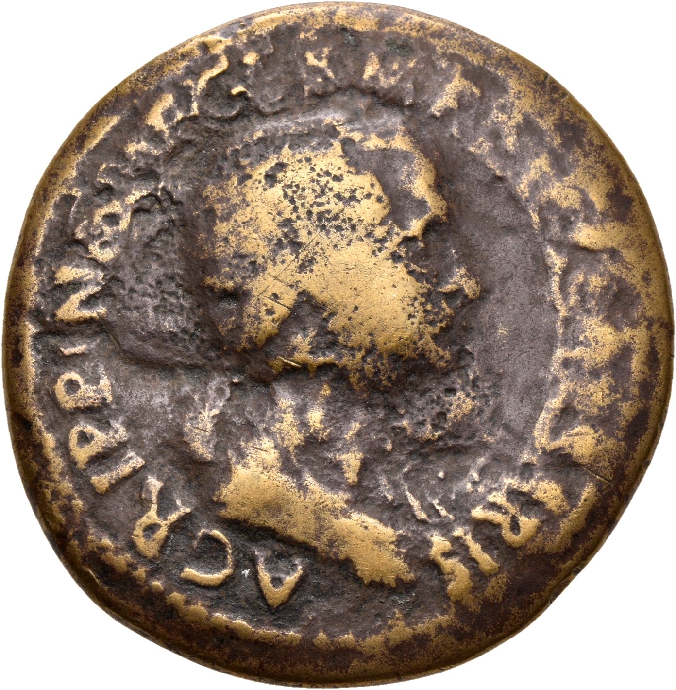 RIC II, Part 1 (second edition) Titus 419 Titus obverse, Bust of Agrippina the Elder, draped, right