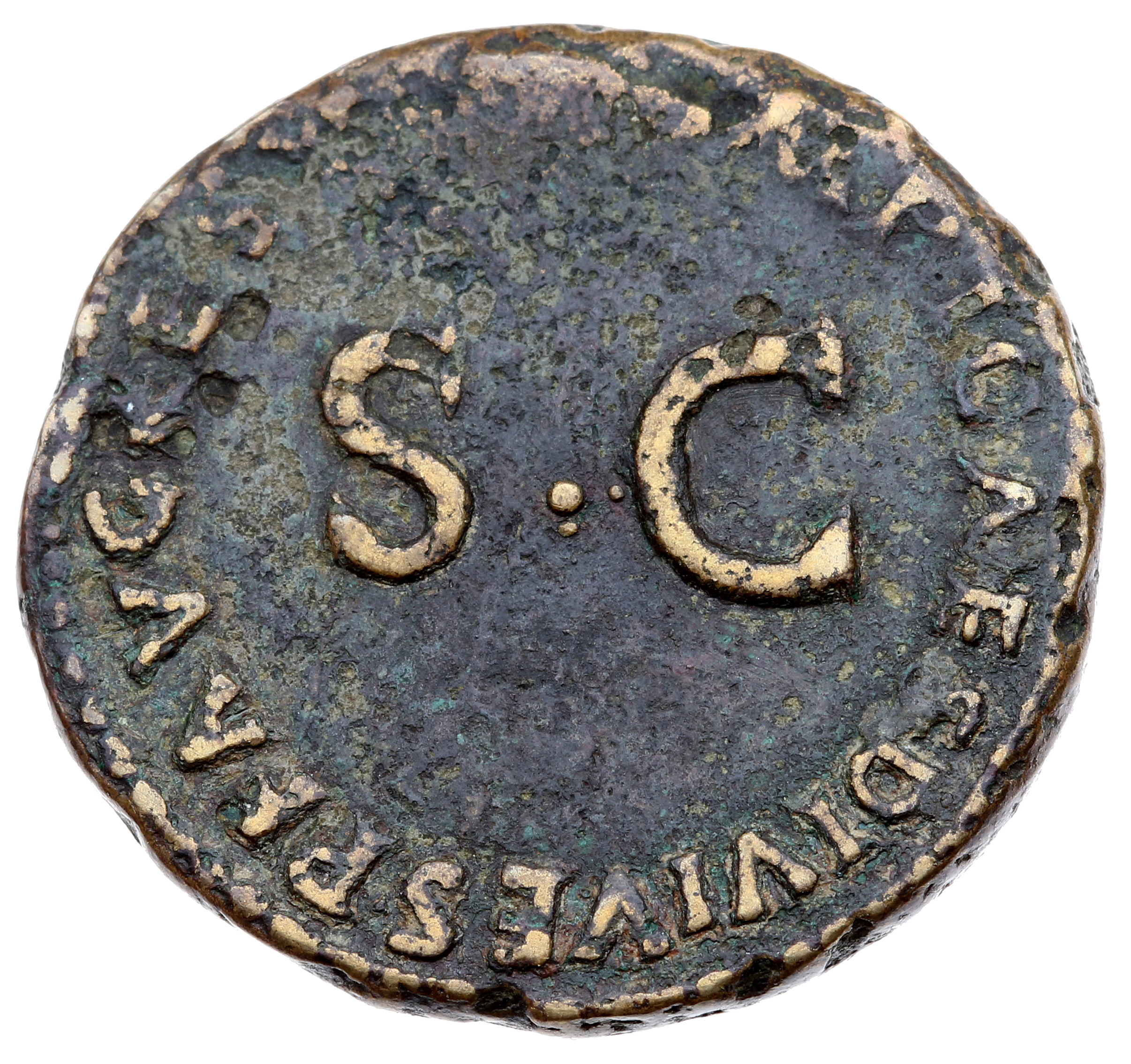 RIC II, Part 1 (second edition) Titus 426 Titus reverse, Legend surrounding large S C