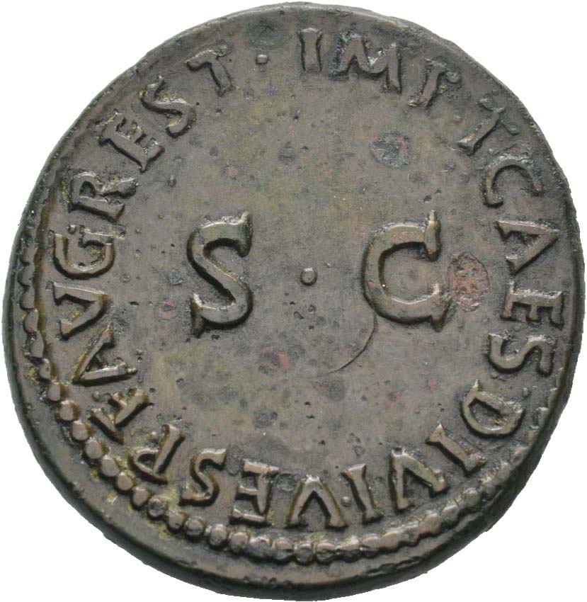 RIC II, Part 1 (second edition) Titus 426 Titus reverse, Legend surrounding large S C