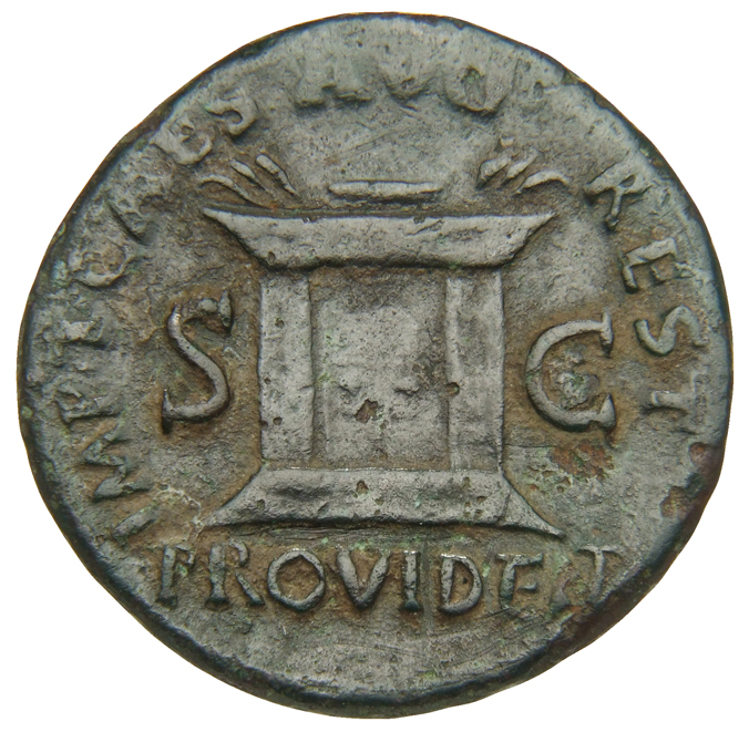 RIC II, Part 1 (second edition) Titus 456 Titus reverse, Altar