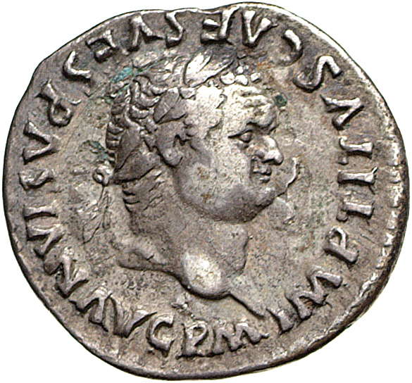 RIC II, Part 1 (second edition) Titus 46 Titus obverse, Head of Titus, laureate, right