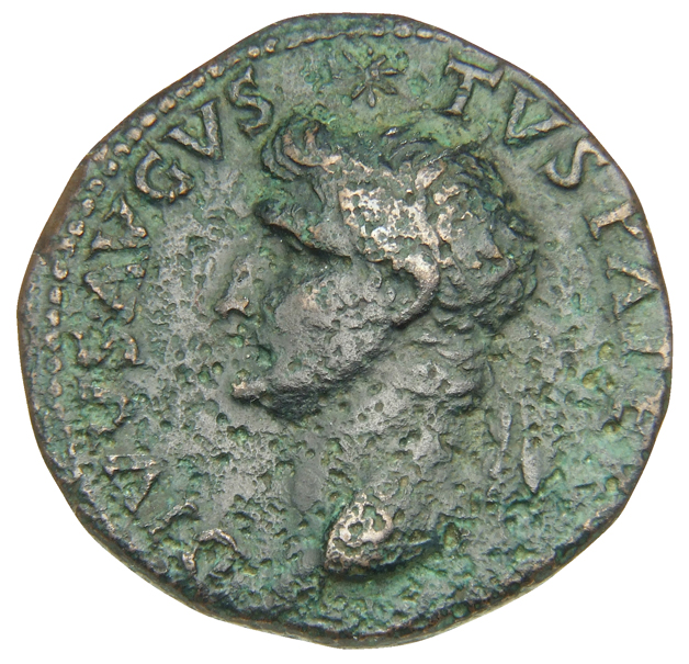 RIC II, Part 1 (second edition) Titus 462 Titus obverse, Head of Divus Augustus, radiate, left; star above