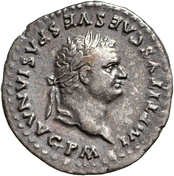 RIC II, Part 1 (second edition) Titus 49 Titus obverse, Head of Titus, laureate, right