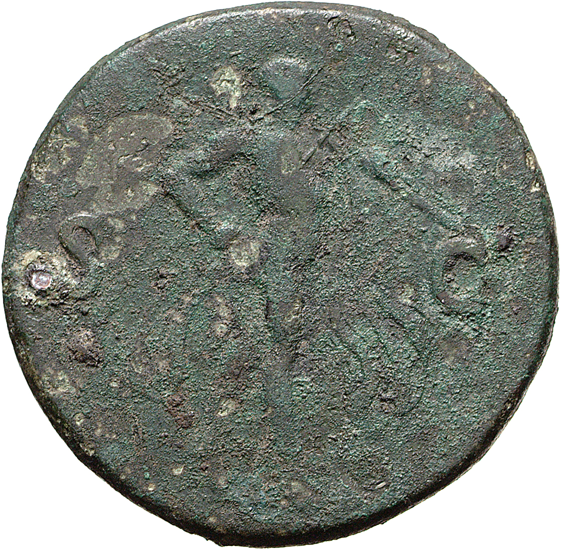 RIC II, Part 1 (second edition) Titus 499 Titus reverse, Mars wearing cloak, advancing right, holding spear and trophy
