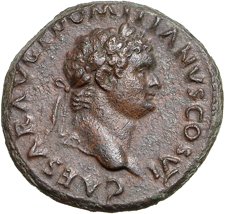 RIC II, Part 1 (second edition) Titus 86 Titus obverse, Head of Domitian, laureate, right