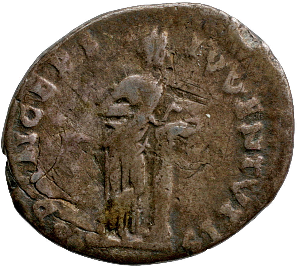 RIC II, Part 1 (second edition) Titus 97 Titus reverse, Salus standing right, leaning on column, feeding snake with patera