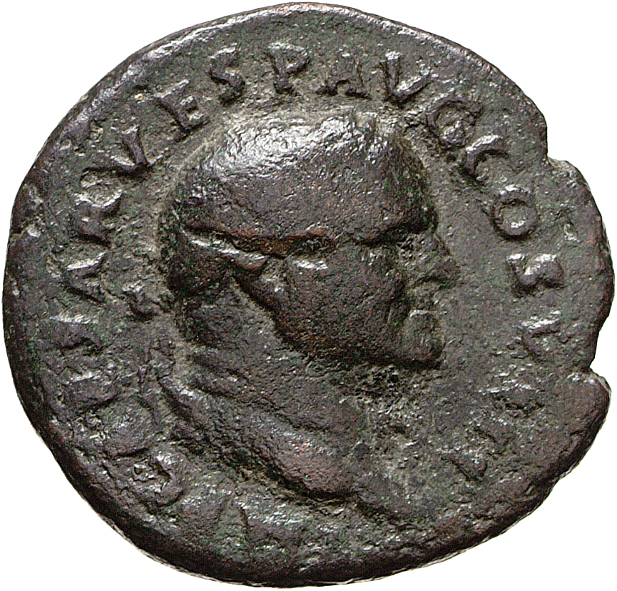 RIC II, Part 1 (second edition) Vespasian 1010 Vespasian obverse, Head of Vespasian, laureate, right