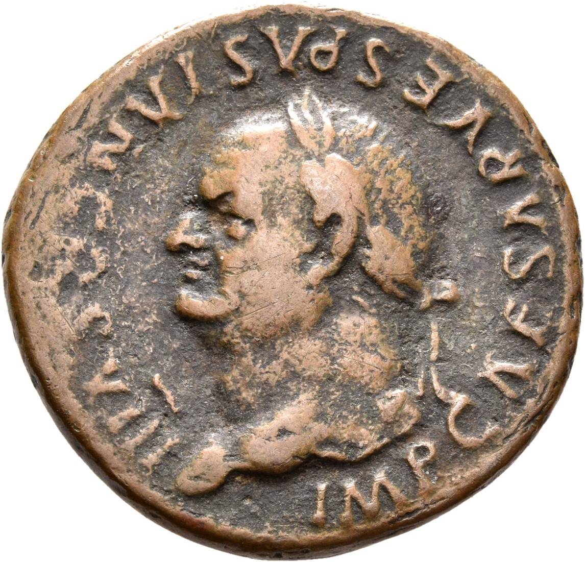 RIC II, Part 1 (second edition) Vespasian 1014 Vespasian obverse, Head of Vespasian, laureate, left