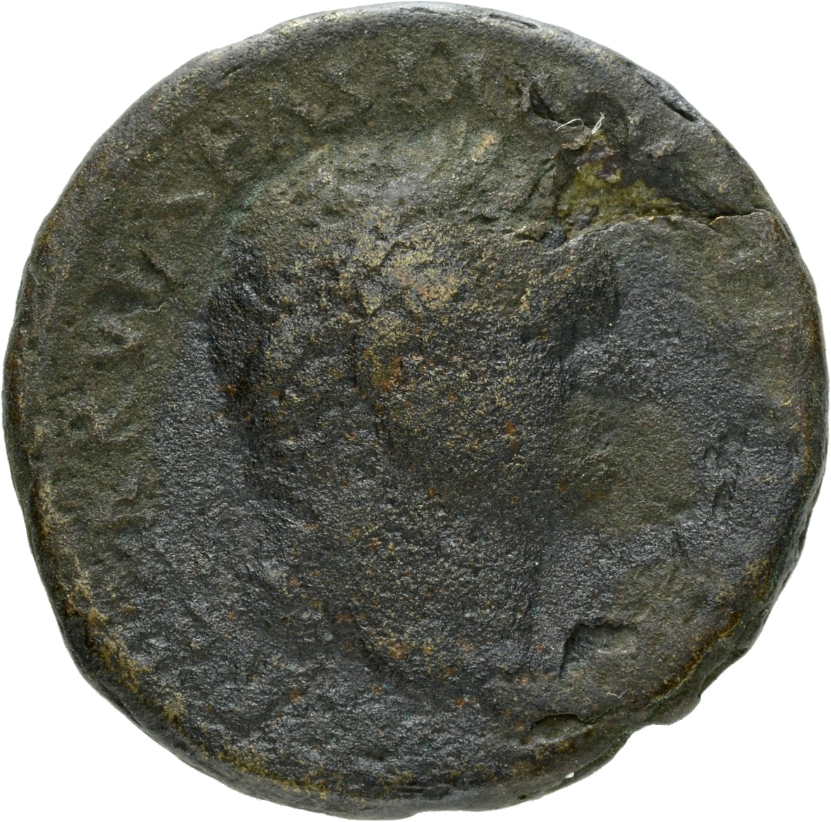 RIC II, Part 1 (second edition) Vespasian 1035 Vespasian obverse, Head of Titus, laureate, right