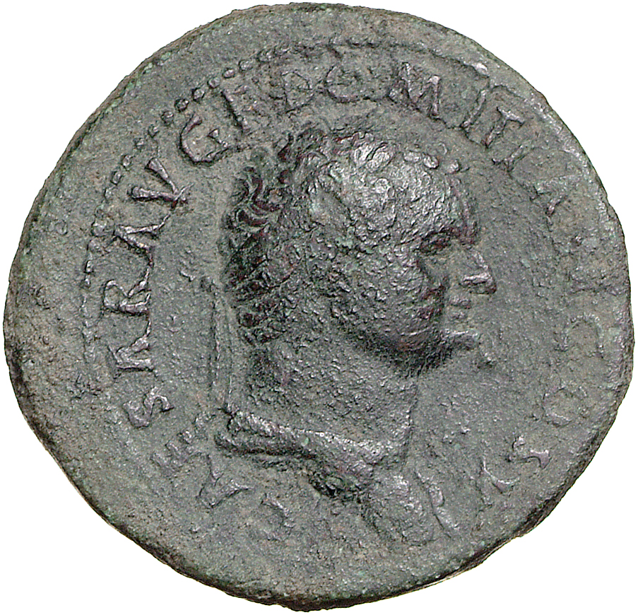RIC II, Part 1 (second edition) Vespasian 1044 Vespasian obverse, Bust of Domitian, laureate and draped, right