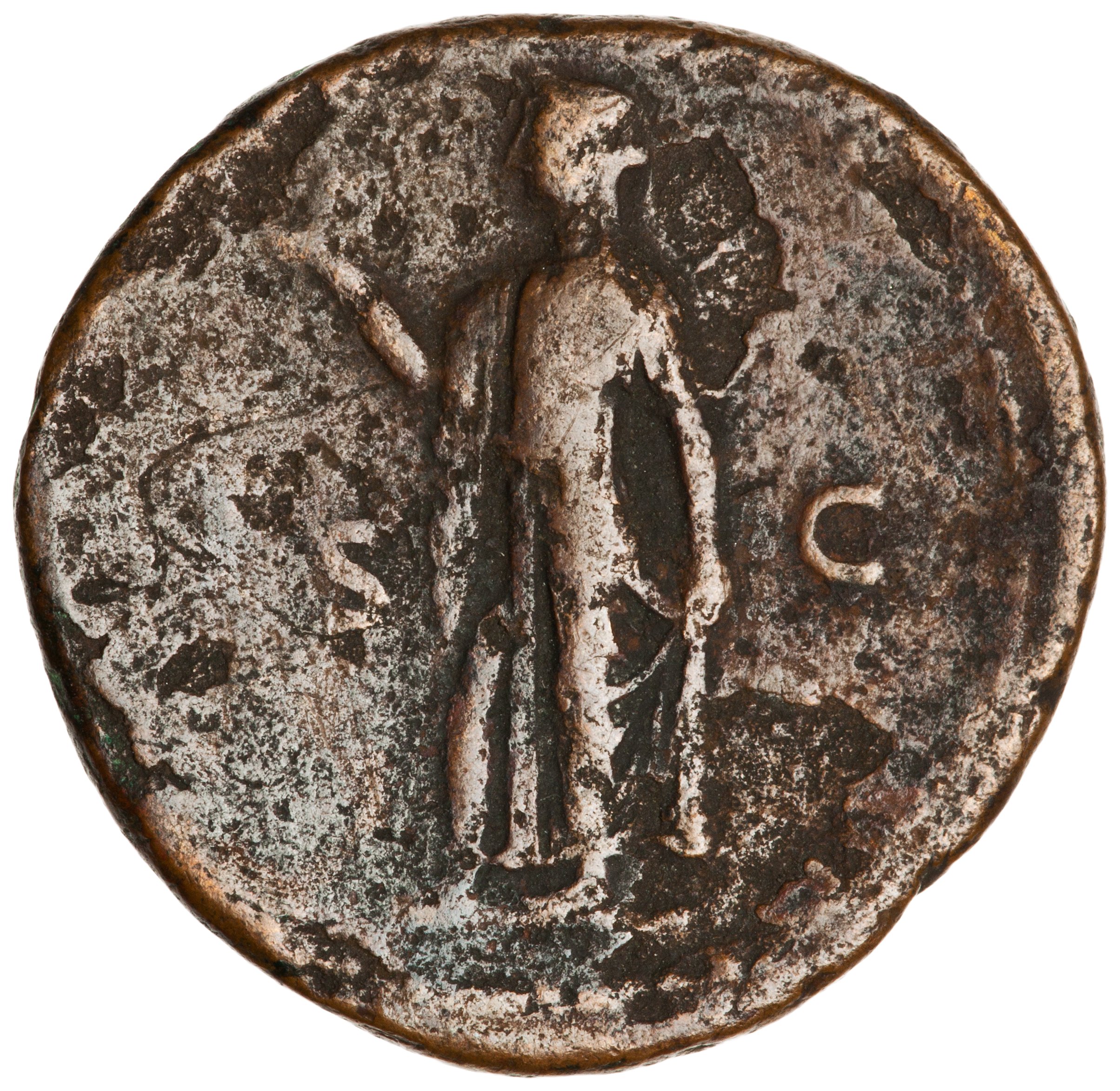 Vespasian reverse — Ceres standing left, holding corn ears, poppy, and sceptre