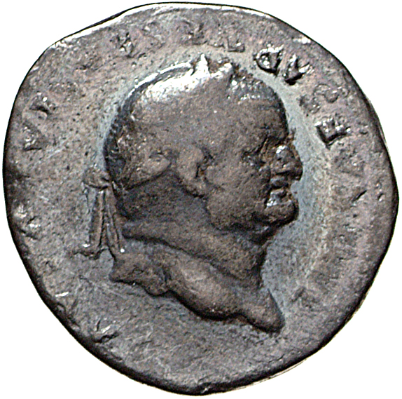 RIC II, Part 1 (second edition) Vespasian 1058 Vespasian obverse, Head of Vespasian, laureate, right