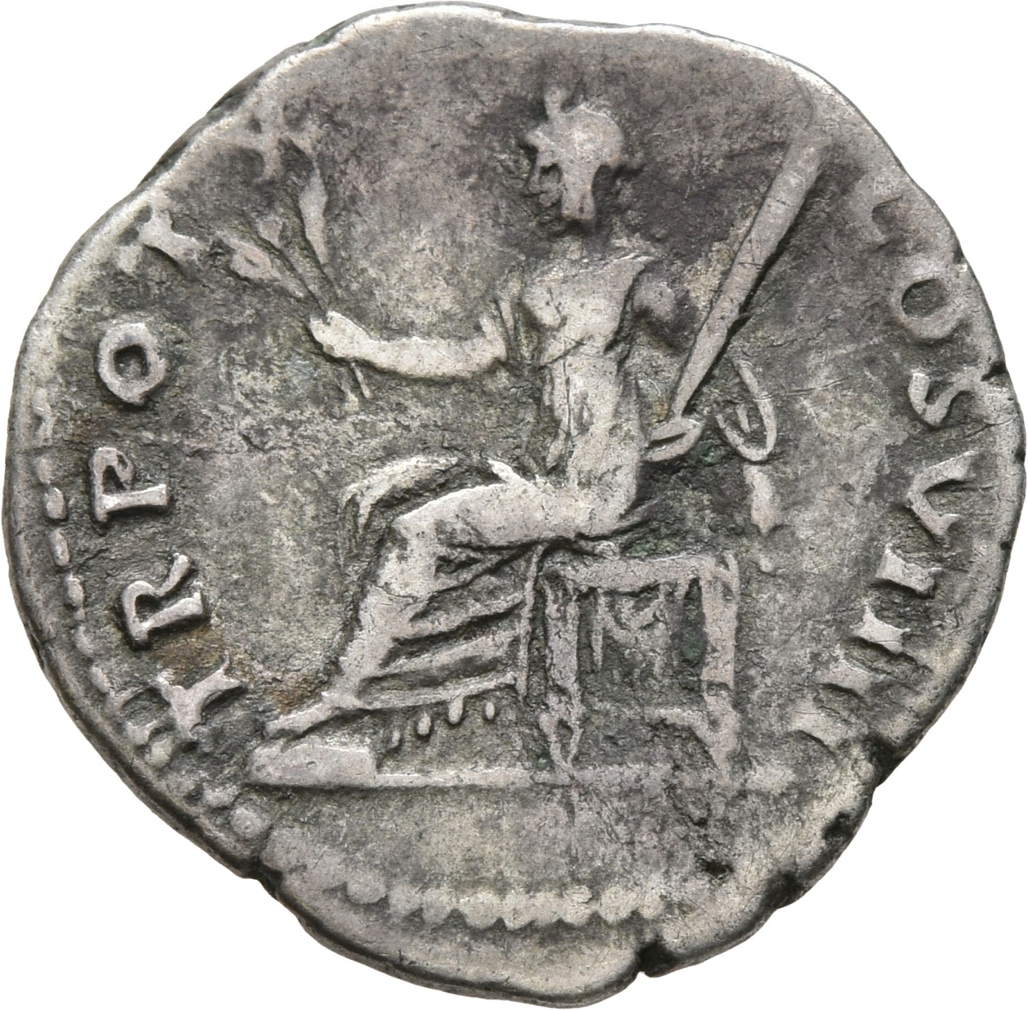 RIC II, Part 1 (second edition) Vespasian 1063 Vespasian reverse — Ceres, draped, seated left, holding corn-ears and poppy...