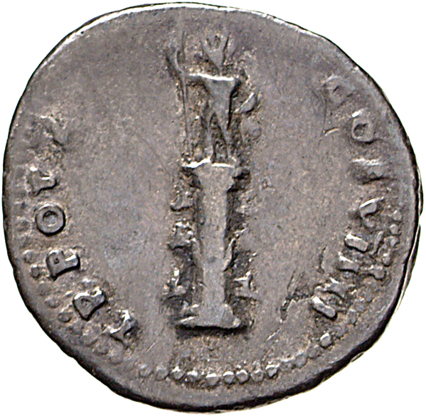 RIC II, Part 1 (second edition) Vespasian 1065 Vespasian reverse, Radiate figure, standing front on a rostral column, hold...