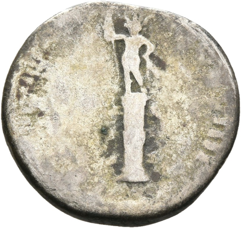 RIC II, Part 1 (second edition) Vespasian 1065 Vespasian reverse — Radiate figure, standing front on a rostral column, hol...