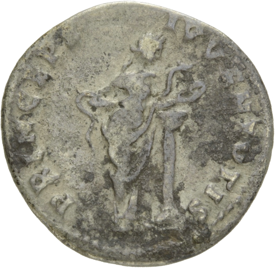 RIC II, Part 1 (second edition) Vespasian 1084 Vespasian reverse, Salus, draped, standing right, resting left arm on colum...