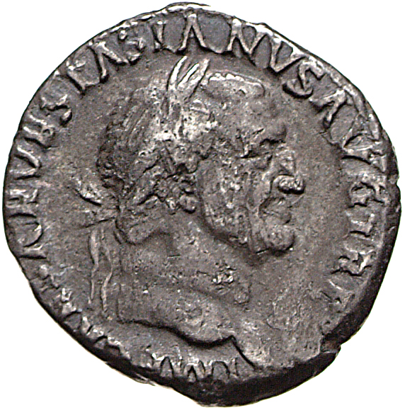 RIC II, Part 1 (second edition) Vespasian 1118 Vespasian obverse, Head of Vespasian, laureate, right