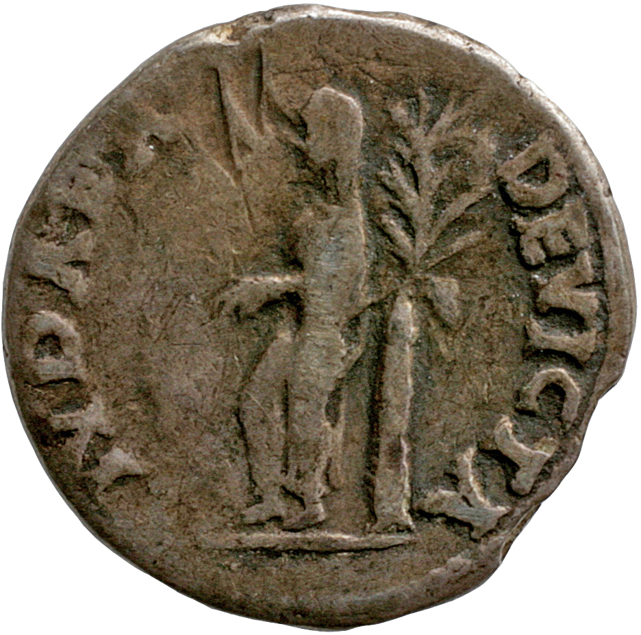RIC II, Part 1 (second edition) Vespasian 1120 Vespasian reverse, Judea seated right under palm-tree, hands are tied in front