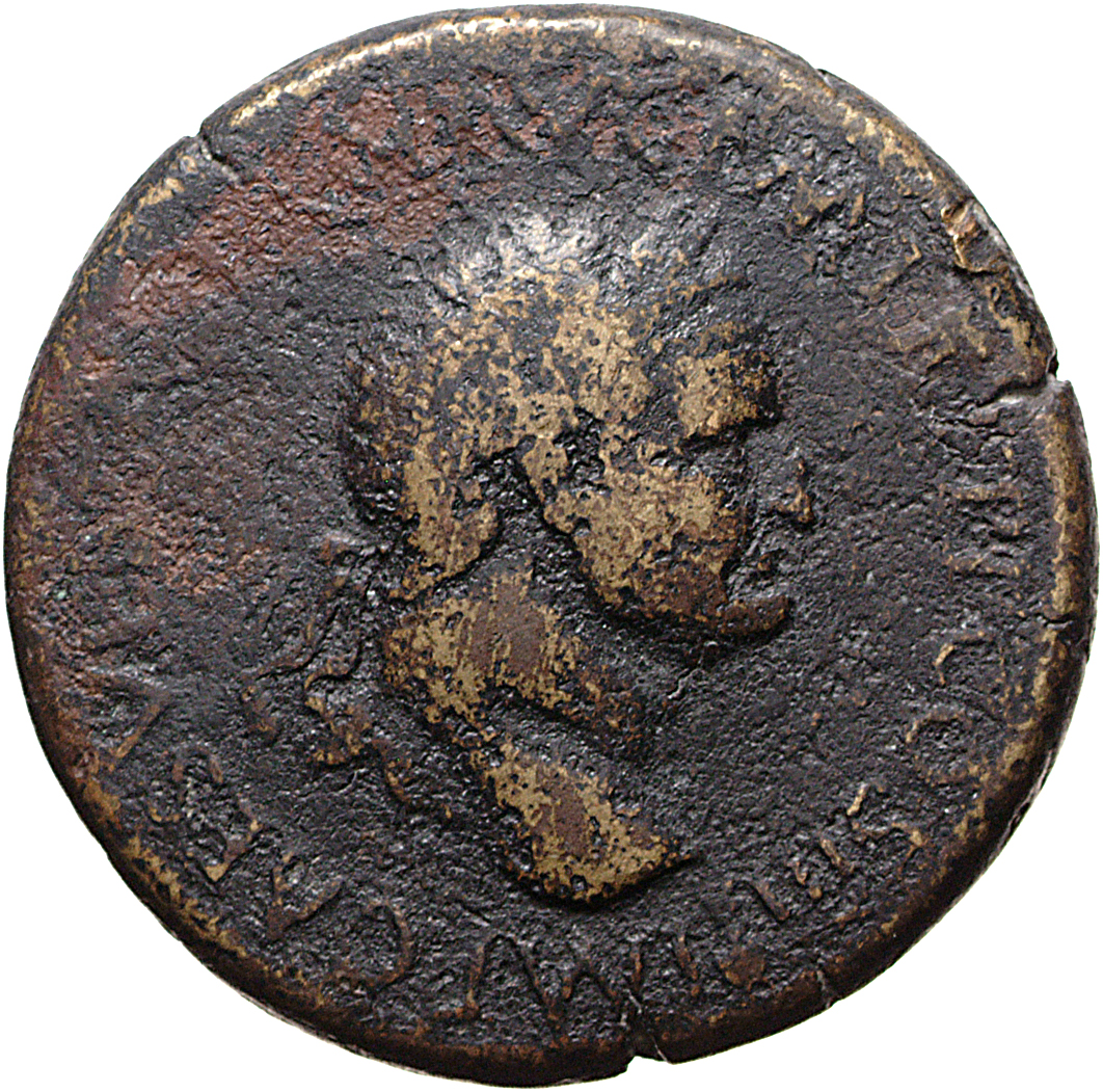 RIC II, Part 1 (second edition) Vespasian 1133 Vespasian obverse, Head of Vespasian, laureate, right; globe at point of neck