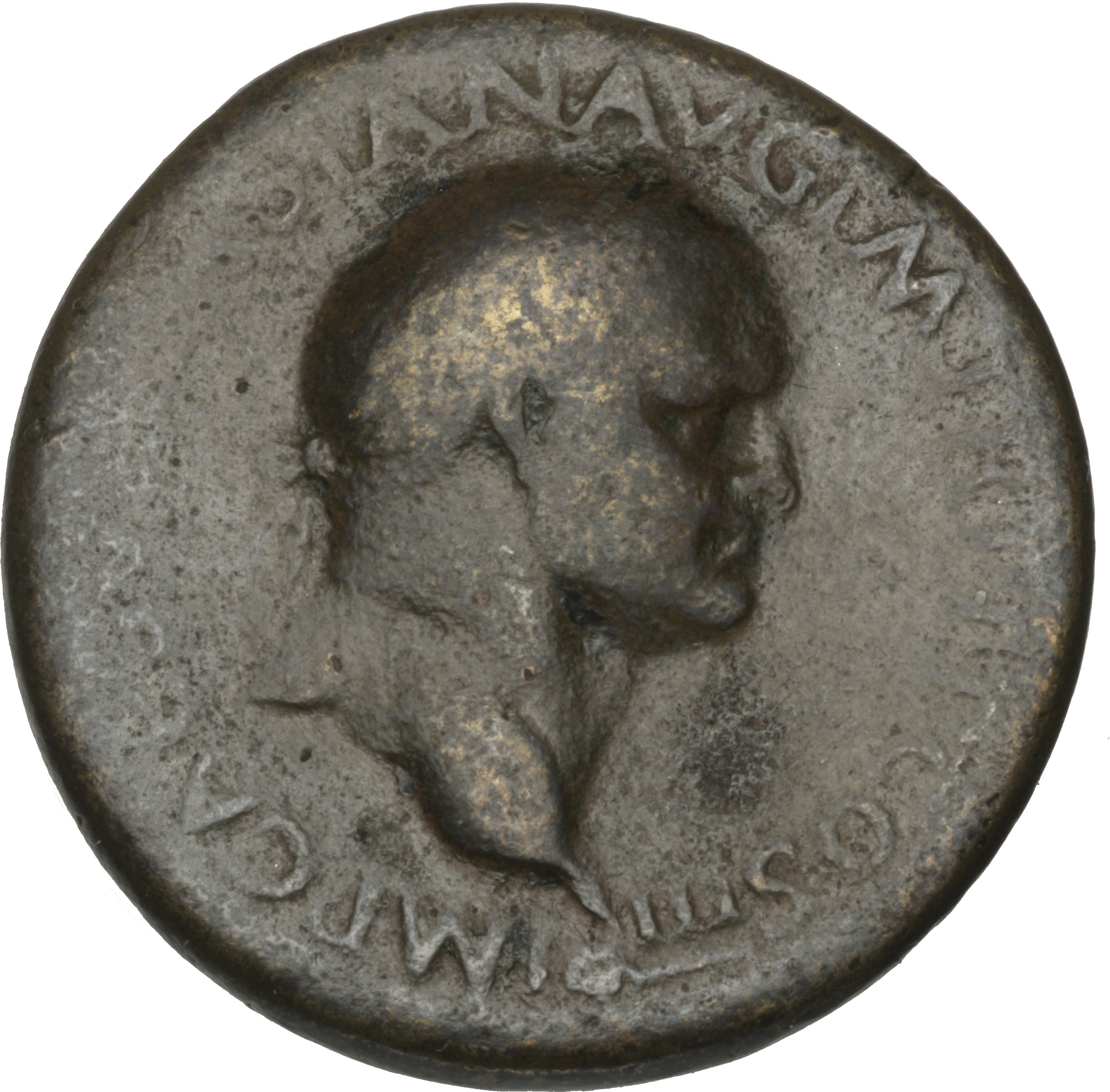 RIC II, Part 1 (second edition) Vespasian 1134 Vespasian obverse, Head of Vespasian, laureate, right; globe at point of neck