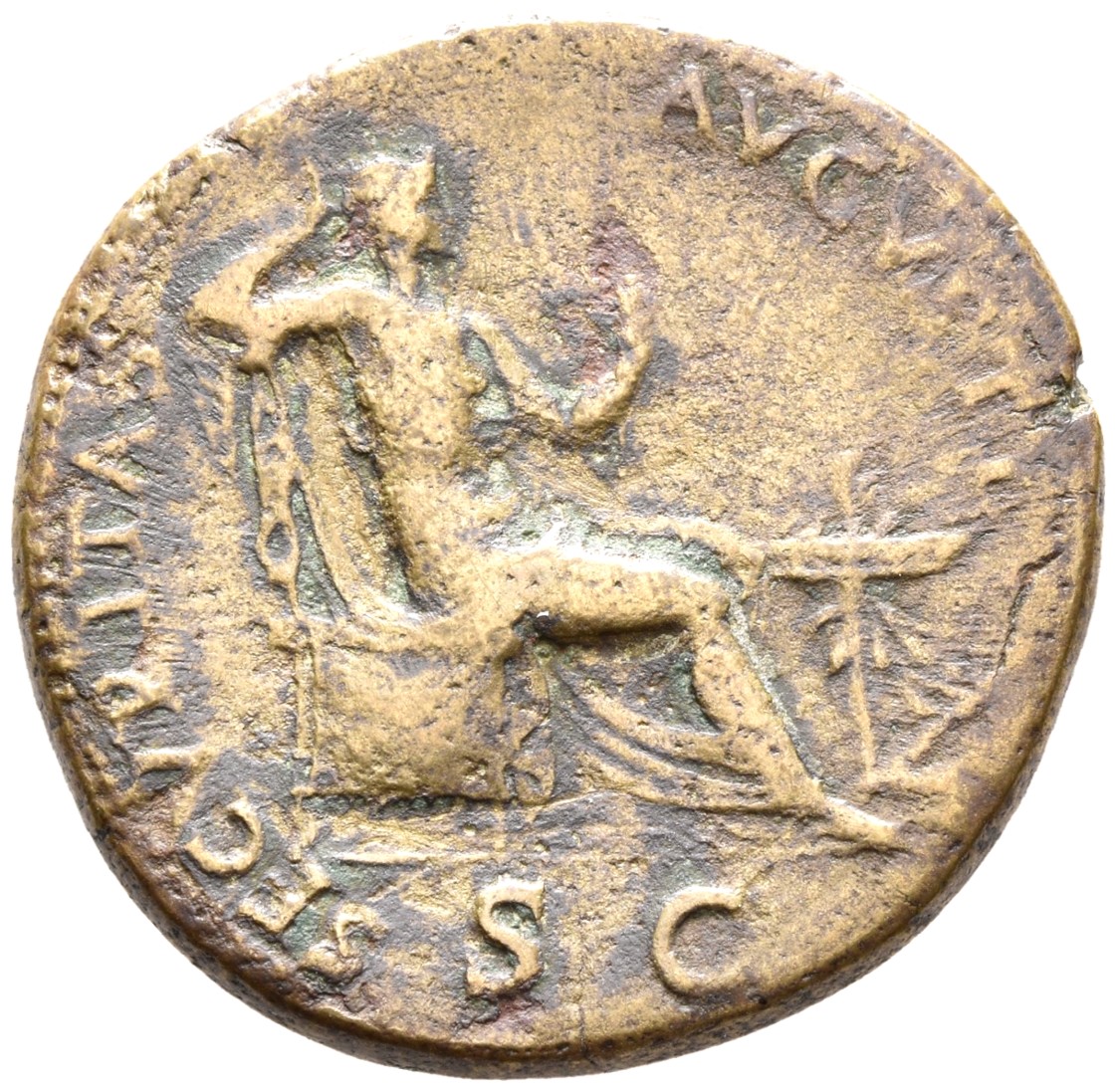 RIC II, Part 1 (second edition) Vespasian 1157 Vespasian reverse, Securitas, draped, seated right, resting head on right h...
