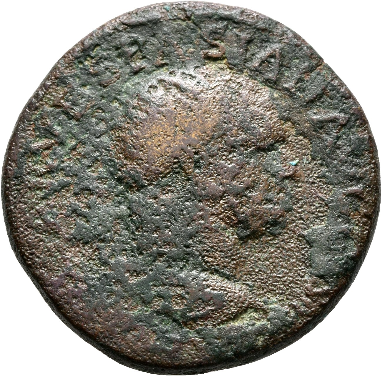 RIC II, Part 1 (second edition) Vespasian 1159 Vespasian obverse, Head of Vespasian, radiate, right; globe at point of neck