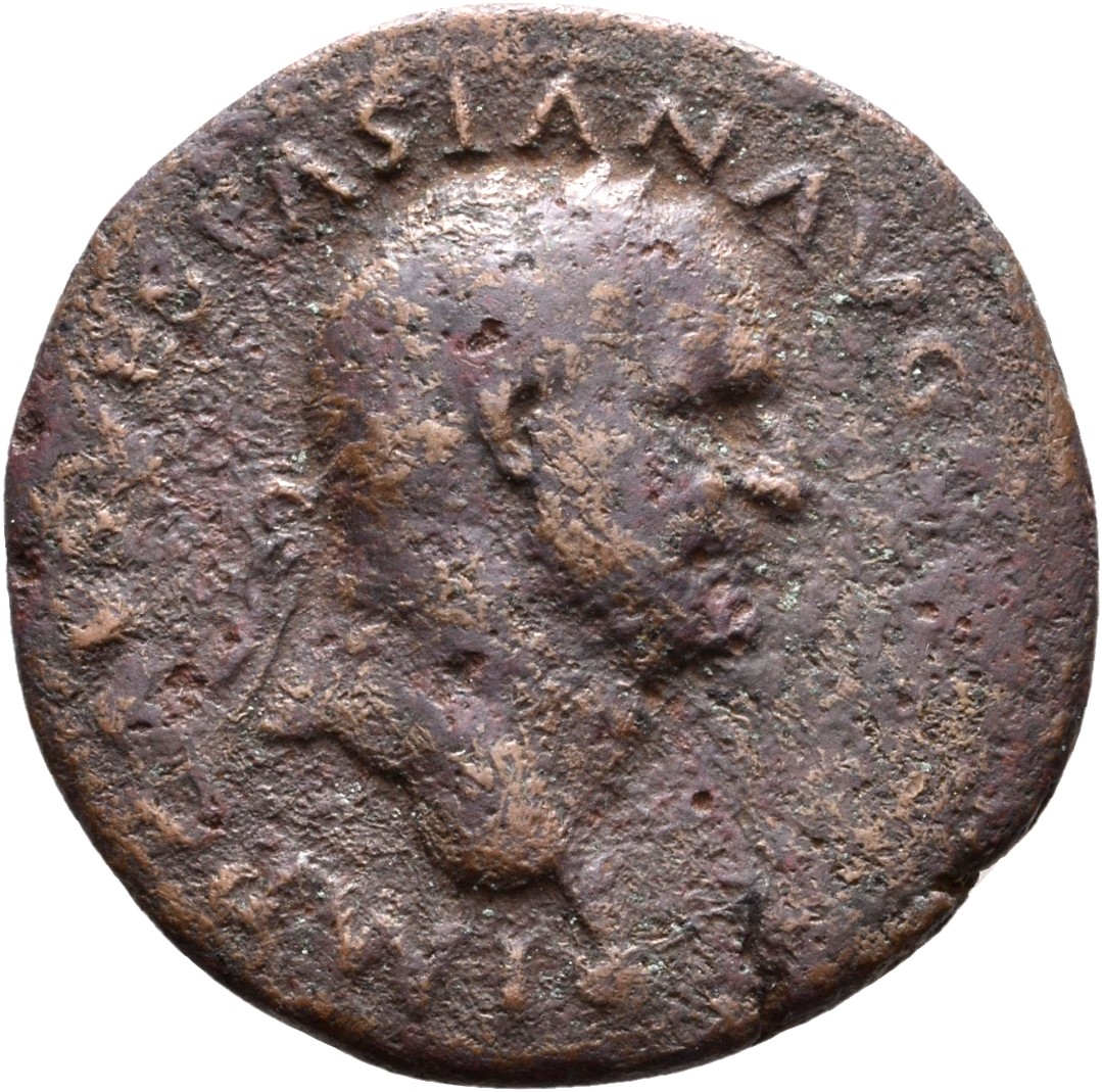 RIC II, Part 1 (second edition) Vespasian 1166 Vespasian obverse, Head of Vespasian, laureate, right; globe at point of neck