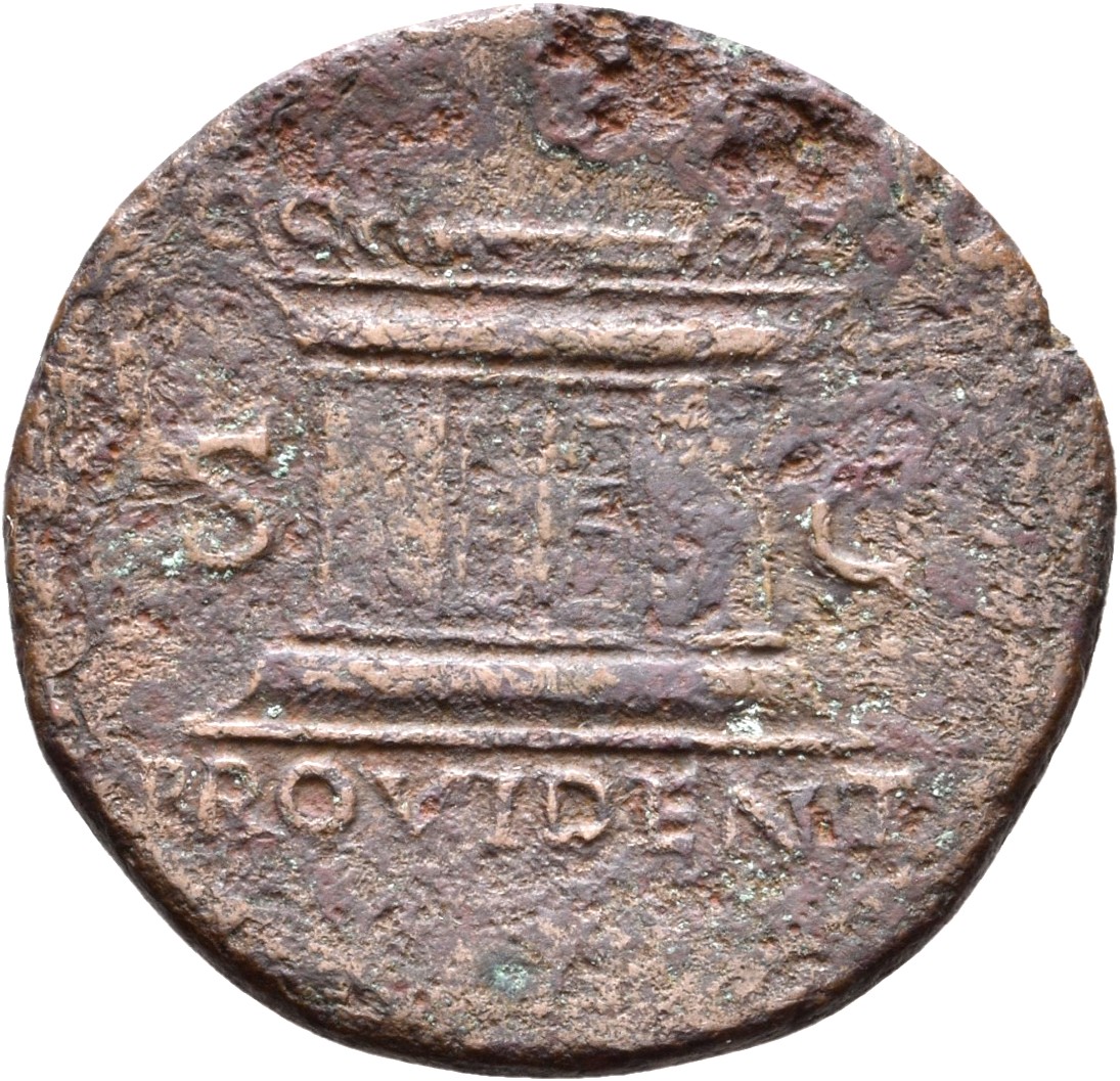 RIC II, Part 1 (second edition) Vespasian 1166 Vespasian reverse, Altar