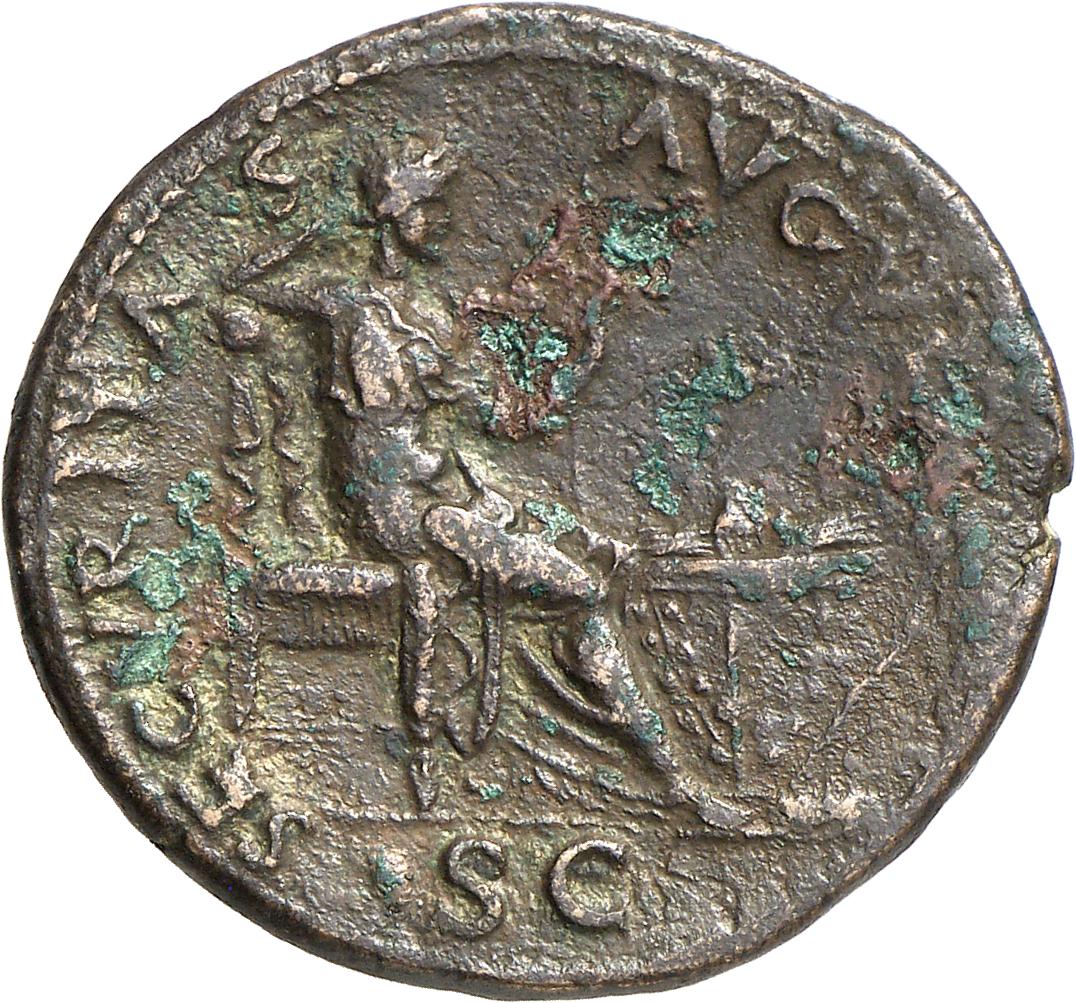 RIC II, Part 1 (second edition) Vespasian 1174 Vespasian reverse, Securitas, draped, seated right, resting head on right h...