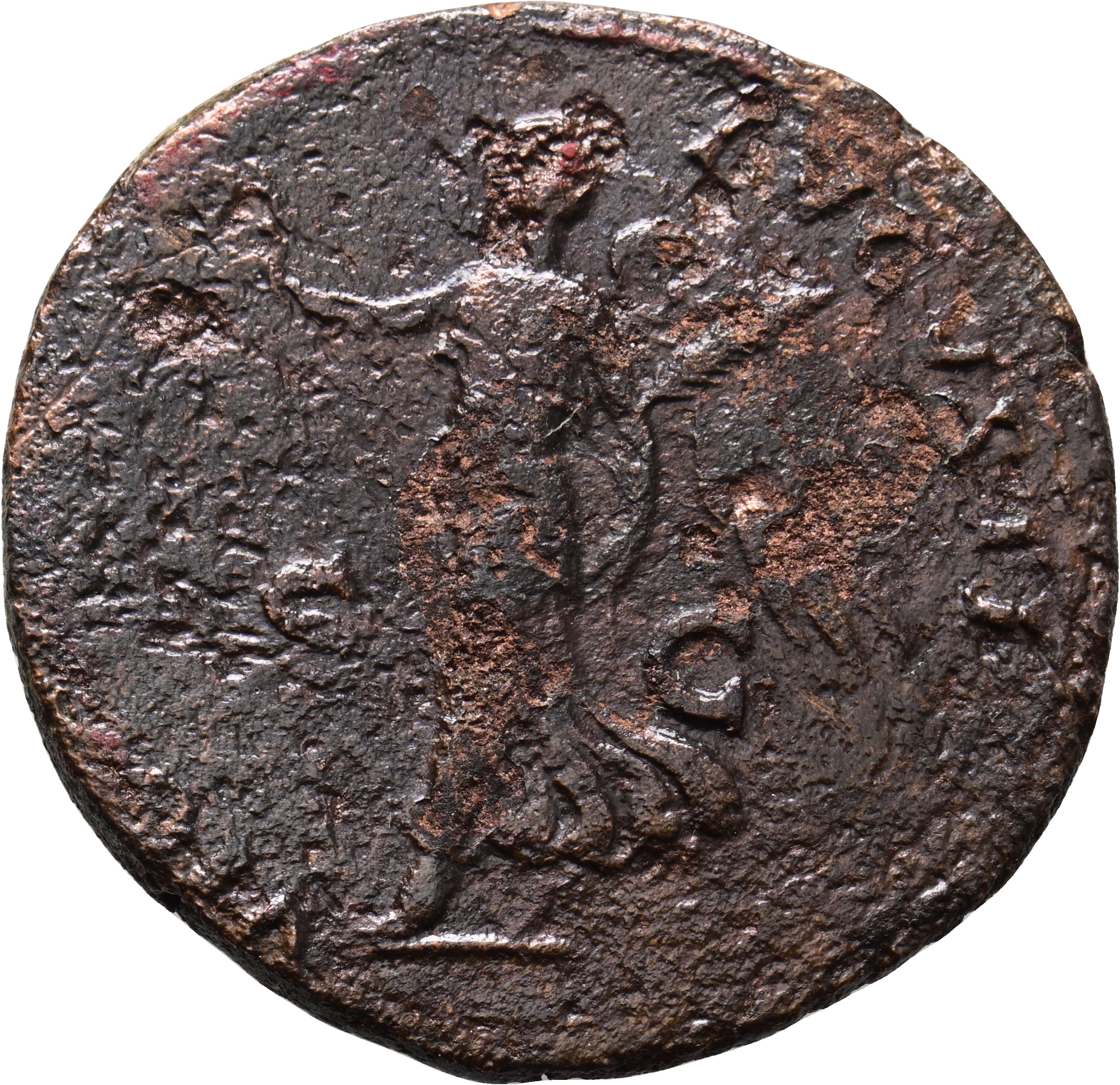RIC II, Part 1 (second edition) Vespasian 1175 Vespasian reverse, Victory, draped, advancing left, holding wreath in right...