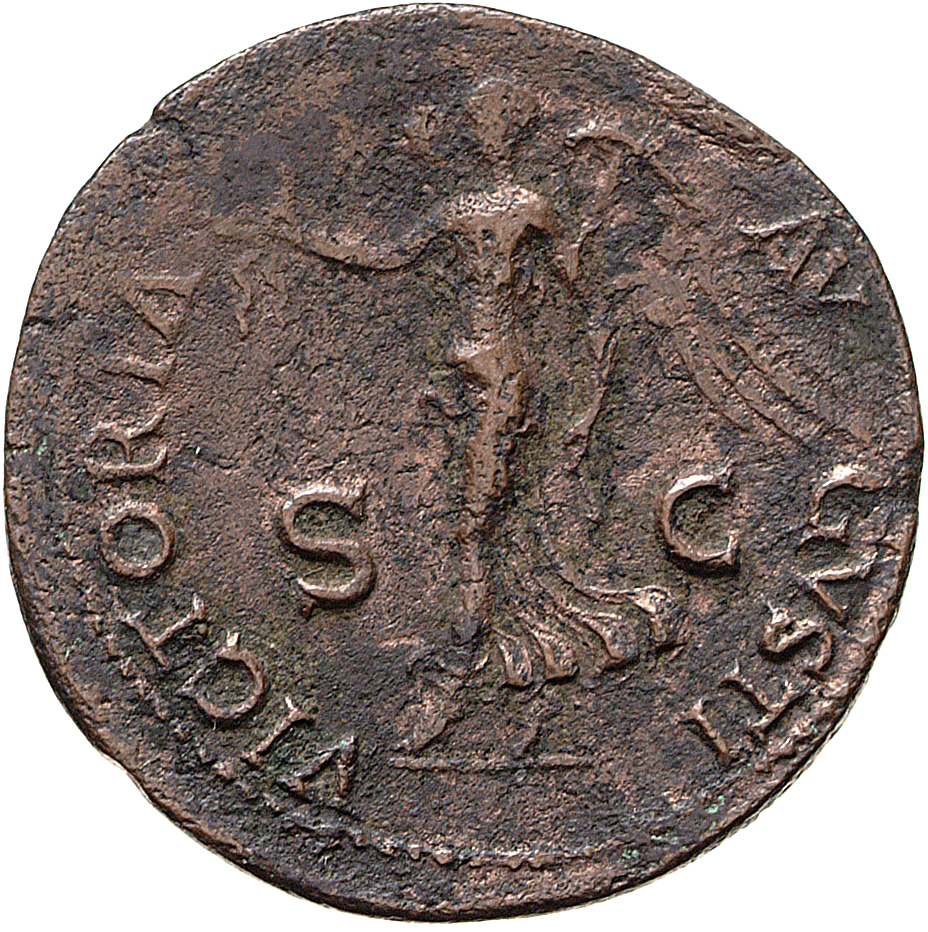 RIC II, Part 1 (second edition) Vespasian 1176 Vespasian reverse, Victory, draped, advancing left, holding wreath in right...