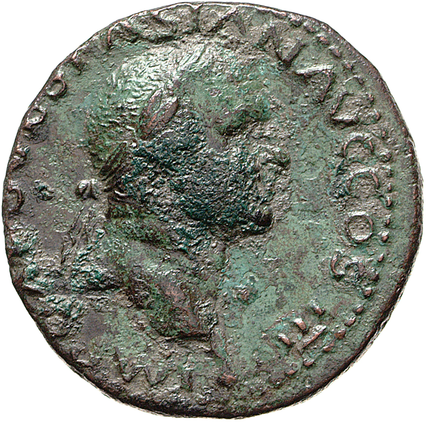 RIC II, Part 1 (second edition) Vespasian 1178 Vespasian obverse, Head of Vespasian, laureate, right; globe at point of neck