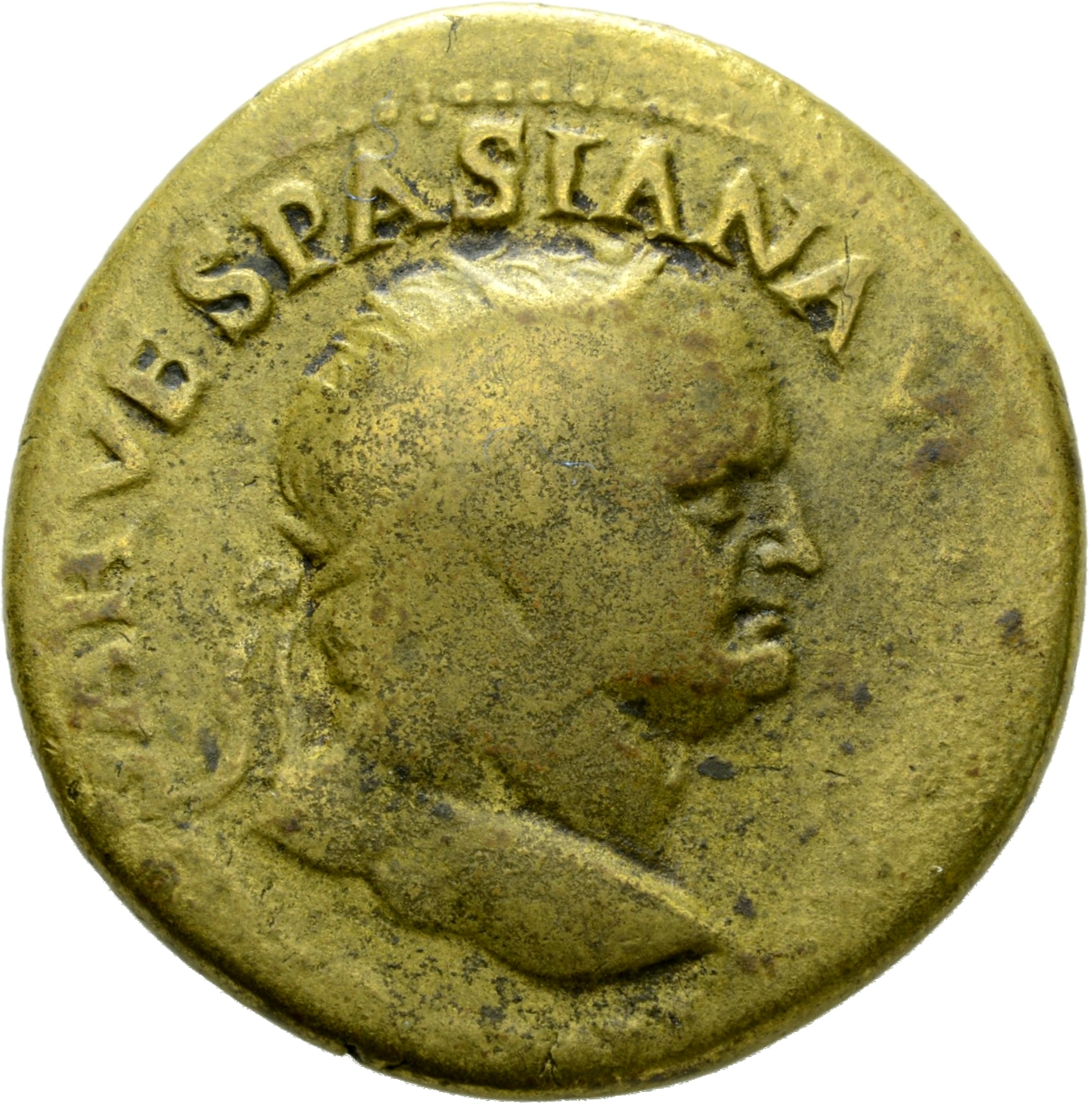 RIC II, Part 1 (second edition) Vespasian 1191 Vespasian obverse, Head of Vespasian, radiate, right; globe at point of neck