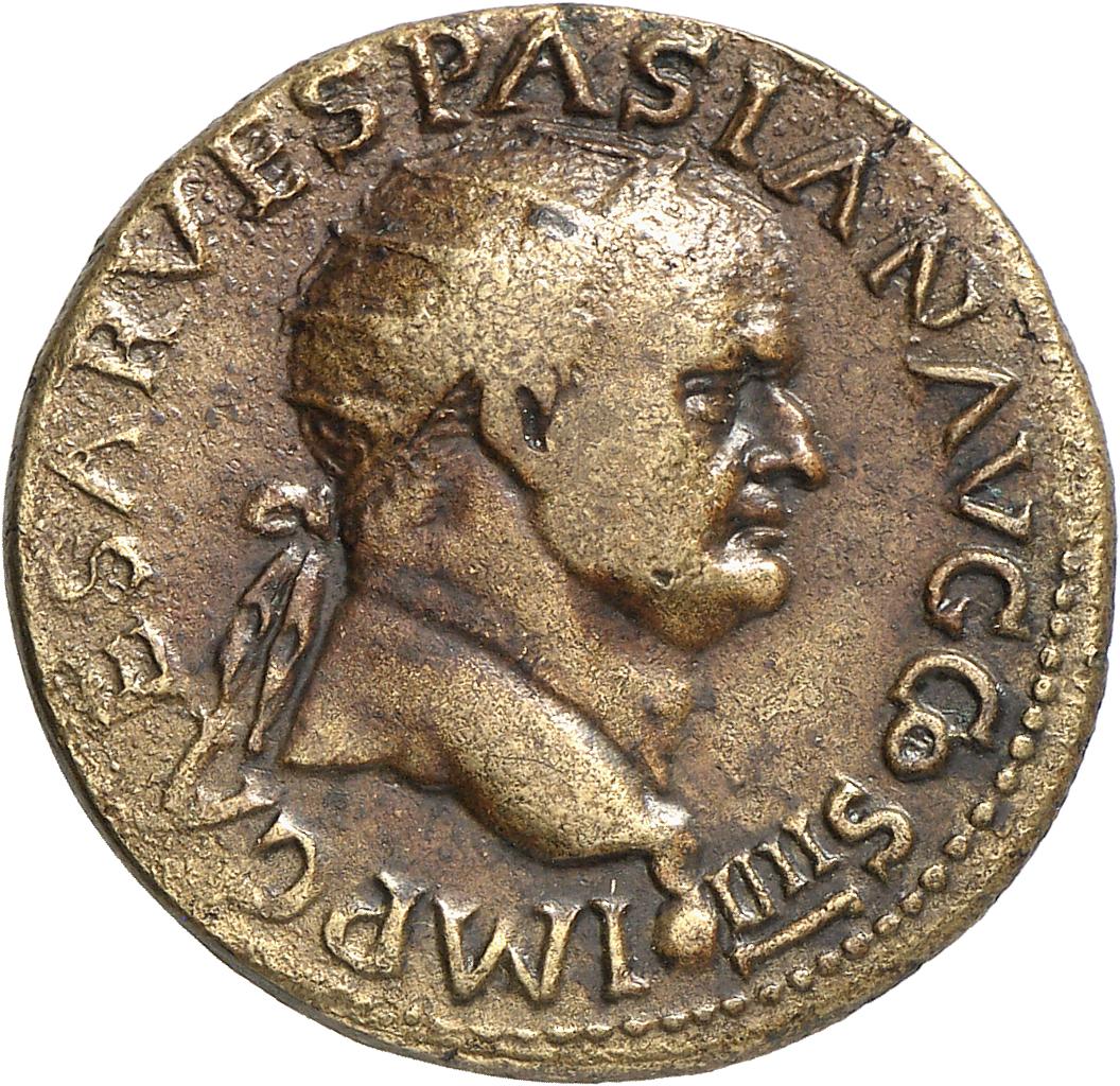 RIC II, Part 1 (second edition) Vespasian 1191 Vespasian obverse, Head of Vespasian, radiate, right; globe at point of neck