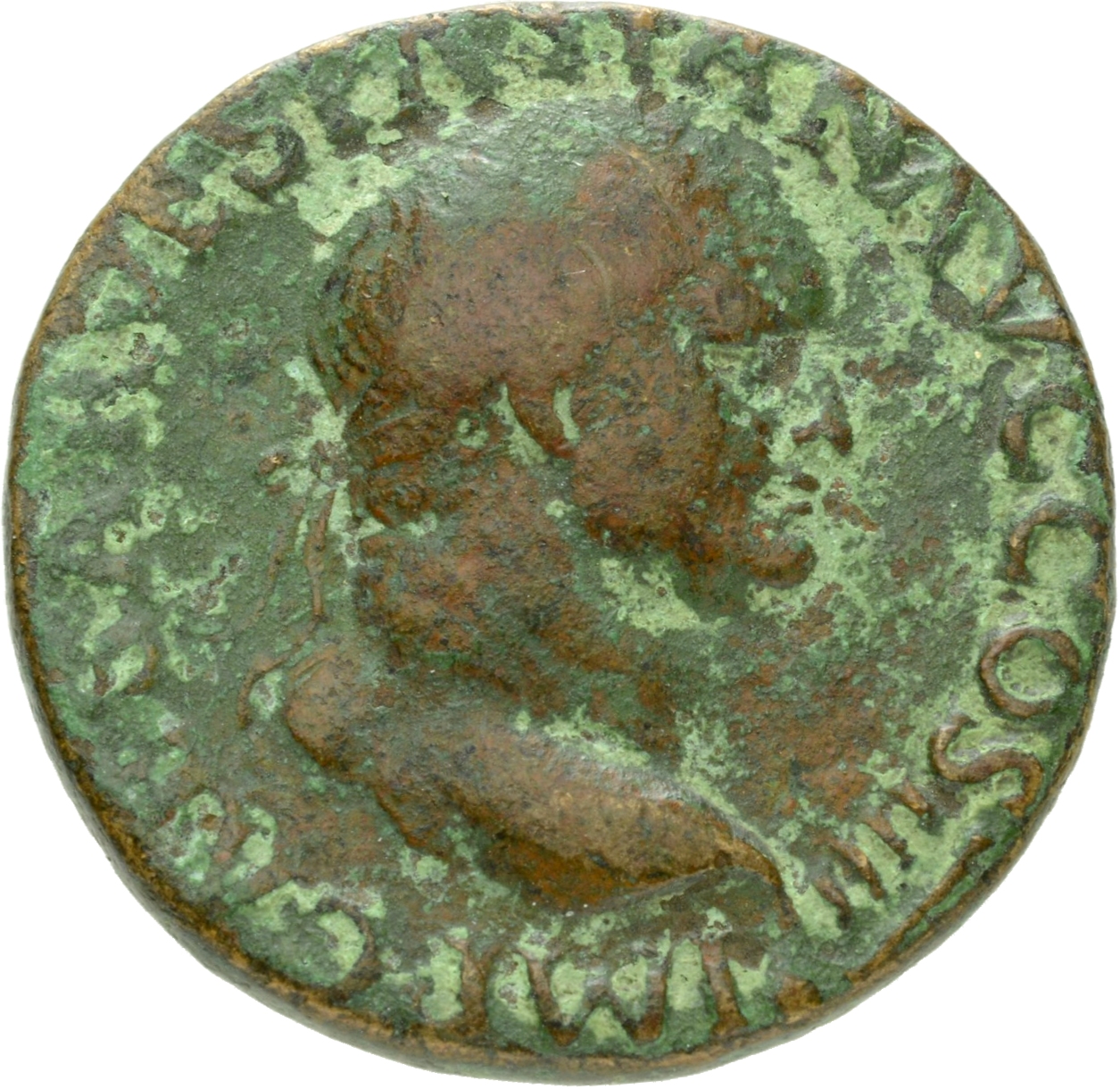RIC II, Part 1 (second edition) Vespasian 1202 Vespasian obverse, Head of Vespasian, laureate, right; globe at point of neck