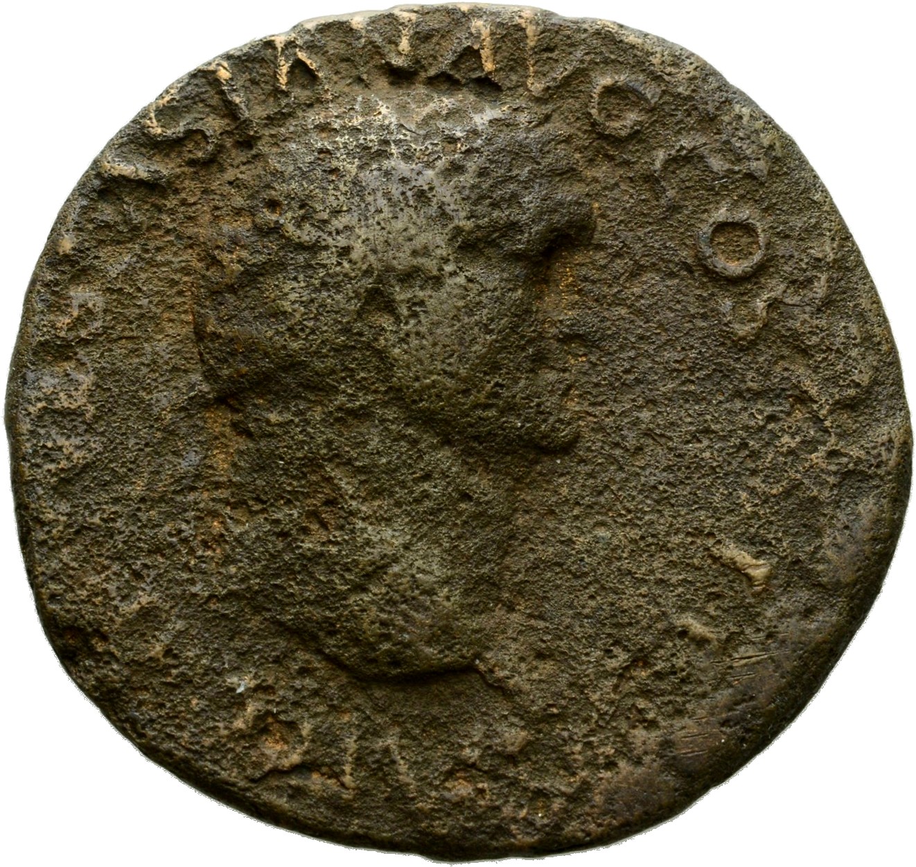 RIC II, Part 1 (second edition) Vespasian 1228 Vespasian obverse, Head of Vespasian, laureate, right; globe at point of neck