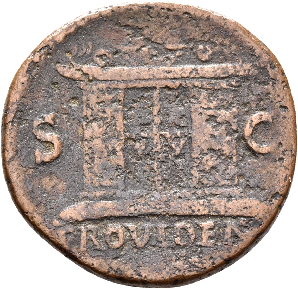RIC II, Part 1 (second edition) Vespasian 1235 Vespasian reverse, Garlanded rectangular altar, on which are palmettes and ...