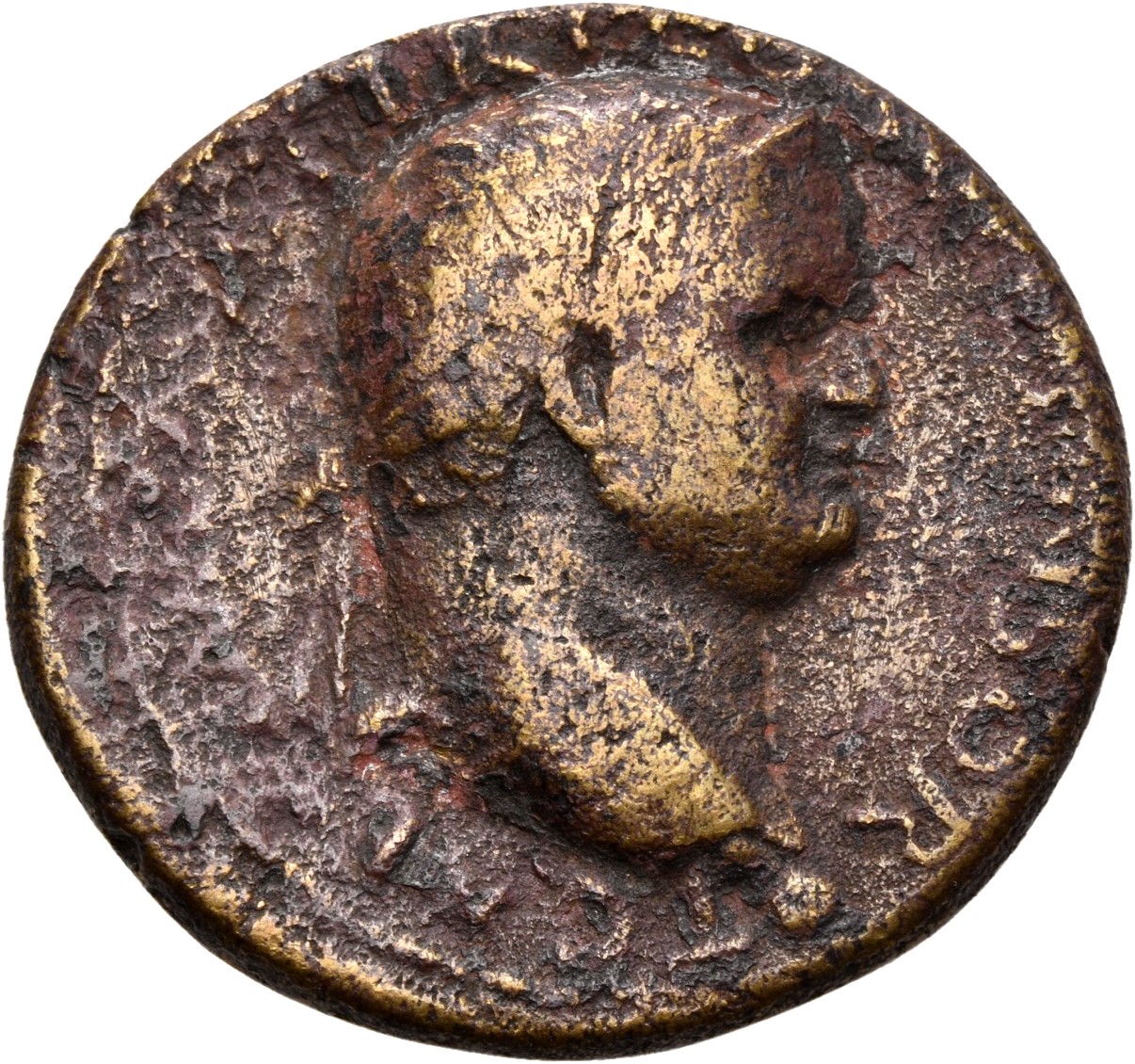 RIC II, Part 1 (second edition) Vespasian 1252 Vespasian obverse, Head of Titus, laureate, right; globe at point of neck