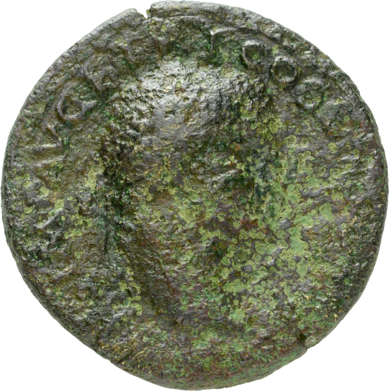 RIC II, Part 1 (second edition) Vespasian 1260 Vespasian obverse, Head of Titus, radiate, right; globe at point of neck